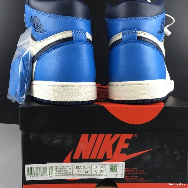 Jordan High 1 555088-140 Air Obsidian Retro OG 0911